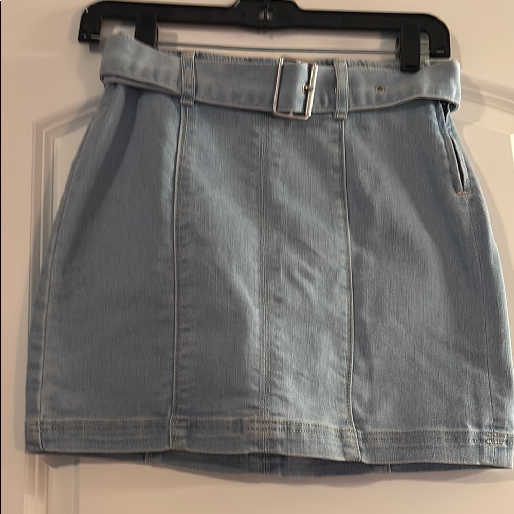 Light Blue Denim Skirt